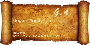 Geyer Angéla névjegykártya